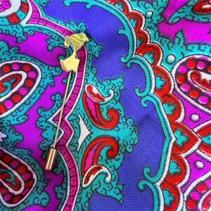 Vintage Michigan State Stick Pin Gold Tone Lapel Hat Scarf Pin